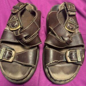 Doc Martens Women's Sandal with Back Strap, Brown, Size US 8